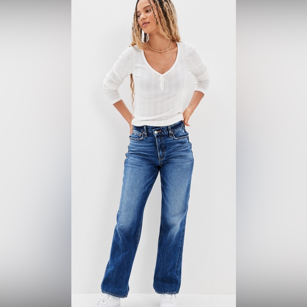 American Eagle Curvy 90’s Straight Jeans- Size 8R